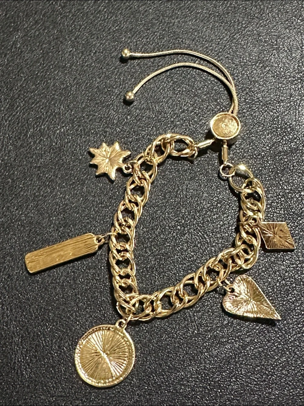 Guess Vintage Enamel & Crystals Celestial & Talisman Charm Bracelet